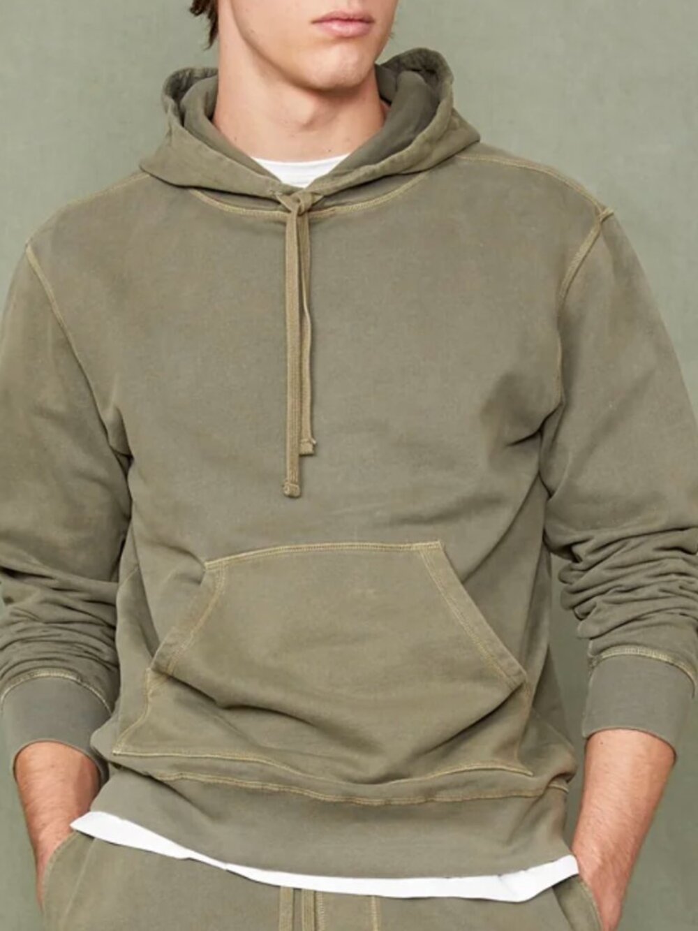 Officine Générale Daily Classics Hoodie Sweatshirt Olive Unisex XXS